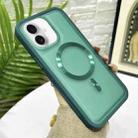 For iPhone 16 Bread 3 in 1 MagSafe Acrylic Hybrid Silicone Phone Case(Green) - 1