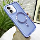 For iPhone 16 Bread 3 in 1 MagSafe Acrylic Hybrid Silicone Phone Case(Blue) - 1