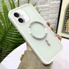 For iPhone 16 Plus Bread 3 in 1 MagSafe Acrylic Hybrid Silicone Phone Case(White) - 1