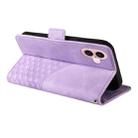 For iPhone 16 Plus ENKAY Embossed Rhombus Starry Leather Phone Case with Screen Film(Purple) - 2