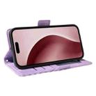 For iPhone 16 Pro Max ENKAY Embossed Rhombus Starry Leather Phone Case with Screen Film(Purple) - 3