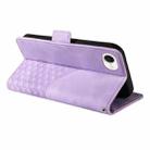 For iPhone SE 2025 ENKAY Embossed Rhombus Starry Leather Phone Case with Screen Film(Purple) - 2