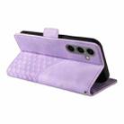 For Samsung Galaxy S25 5G / S24 5G ENKAY Embossed Rhombus Starry Leather Phone Case with Screen Film(Blue) - 2