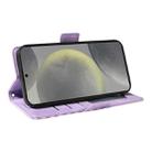 For Samsung Galaxy S25 5G / S24 5G ENKAY Embossed Rhombus Starry Leather Phone Case with Screen Film(Blue) - 3