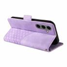 For Samsung Galaxy S25 5G / S24 5G ENKAY Embossed Rhombus Starry Leather Phone Case with Screen Film(Purple) - 2