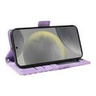 For Samsung Galaxy S25 5G / S24 5G ENKAY Embossed Rhombus Starry Leather Phone Case with Screen Film(Purple) - 3
