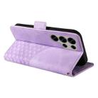 For Samsung Galaxy S25 Ultra 5G ENKAY Embossed Rhombus Starry Leather Phone Case with Screen Film(Purple) - 2
