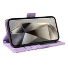For Samsung Galaxy S25 Ultra 5G ENKAY Embossed Rhombus Starry Leather Phone Case with Screen Film(Brown) - 3