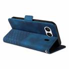 For OnePlus Nord 4 ENKAY Embossed Rhombus Starry Leather Phone Case with Screen Film(Blue) - 2