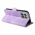 For Honor X6b ENKAY Embossed Rhombus Starry Leather Phone Case with Screen Film(Purple) - 2