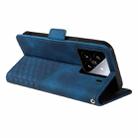 For Xiaomi 15 ENKAY Embossed Rhombus Starry Leather Phone Case with Screen Film(Blue) - 2