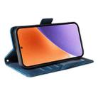 For Xiaomi 15 ENKAY Embossed Rhombus Starry Leather Phone Case with Screen Film(Blue) - 3
