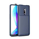 Beetle Series Carbon Fiber Texture Shockproof TPU Case for OPPO realme X(Blue) - 1