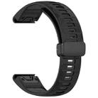 For Garmin Fenix 8 AMOLED 51mm Two Color Magnetic Silicone Watch Band(Black+Gray) - 3