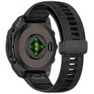 For Garmin Fenix 8 AMOLED 51mm Two Color Magnetic Silicone Watch Band(Black) - 2