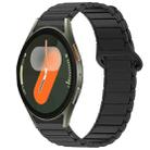 For Samsung Galaxy Watch 7 40 / 44mm Dual Color Magnetic Buckle Silicone Watch Band(Black) - 1