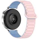 For Samsung Galaxy Watch 7 40 / 44mm Dual Color Magnetic Buckle Silicone Watch Band(Pink+Blue) - 2