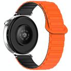 For Samsung Galaxy Watch 7 40 / 44mm Dual Color Magnetic Buckle Silicone Watch Band(Orange+Black) - 2