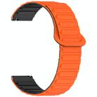 For Samsung Galaxy Watch 7 40 / 44mm Dual Color Magnetic Buckle Silicone Watch Band(Orange+Black) - 3