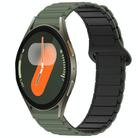 For Samsung Galaxy Watch 7 40 / 44mm Dual Color Magnetic Buckle Silicone Watch Band(Green+Black) - 1