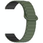 For Samsung Galaxy Watch 7 40 / 44mm Dual Color Magnetic Buckle Silicone Watch Band(Green+Black) - 3