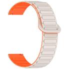 For Samsung Galaxy Watch 7 40 / 44mm Dual Color Magnetic Buckle Silicone Watch Band(Stralight+Orange) - 3