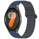 For Samsung Galaxy Watch 7 40 / 44mm Dual Color Magnetic Buckle Silicone Watch Band(Blue+Grey) - 1