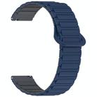 For Samsung Galaxy Watch 7 40 / 44mm Dual Color Magnetic Buckle Silicone Watch Band(Blue+Grey) - 3