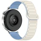 For Samsung Galaxy Watch3 45mm Dual Color Magnetic Buckle Silicone Watch Band(White+Blue) - 2