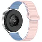 For Samsung Galaxy Watch3 45mm Dual Color Magnetic Buckle Silicone Watch Band(Pink+Blue) - 2