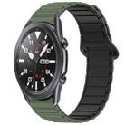 For Samsung Galaxy Watch3 45mm Dual Color Magnetic Buckle Silicone Watch Band(Green+Black) - 1