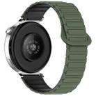 For Samsung Galaxy Watch3 45mm Dual Color Magnetic Buckle Silicone Watch Band(Green+Black) - 2