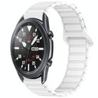 For Samsung Galaxy Watch3 45mm Dual Color Magnetic Buckle Silicone Watch Band(White) - 1