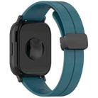 For Redmi Watch 5 Lite Folding Magnetic Buckle Silicone Watch Band(Navy Green) - 2