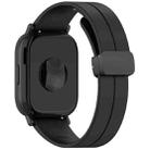 For Redmi Watch 5 Lite Folding Magnetic Buckle Silicone Watch Band(Black) - 2