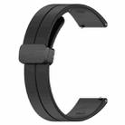 For Redmi Watch 5 Lite Folding Magnetic Buckle Silicone Watch Band(Black) - 3