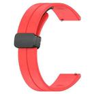 For Redmi Watch 5 Lite Folding Magnetic Buckle Silicone Watch Band(Red) - 3