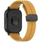 For Redmi Watch 5 Lite Folding Magnetic Buckle Silicone Watch Band(Yellow) - 2