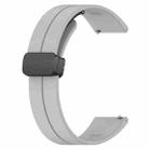 For Redmi Watch 5 Lite Folding Magnetic Buckle Silicone Watch Band(Light Gray) - 3