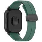 For Redmi Watch 5 Lite Folding Magnetic Buckle Silicone Watch Band(Dark Green) - 2