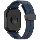 For Redmi Watch 5 Lite Folding Magnetic Buckle Silicone Watch Band(Midnight Blue) - 2