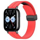 For Redmi Watch 5 Active Folding Magnetic Buckle Silicone Watch Band(Red) - 1