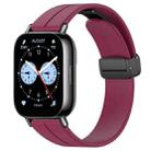 For Redmi Watch 5 Active Folding Magnetic Buckle Silicone Watch Band(Wine Red) - 1