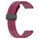 For Redmi Watch 5 Active Folding Magnetic Buckle Silicone Watch Band(Wine Red) - 3