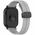 For Redmi Watch 5 Active Folding Magnetic Buckle Silicone Watch Band(Light Gray) - 2