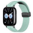 For Redmi Watch 5 Active Folding Magnetic Buckle Silicone Watch Band(Teal Green) - 1