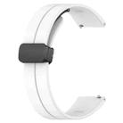 For Huawei Watch GT5 46mm Folding Magnetic Buckle Silicone Watch Band(White) - 3