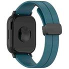 For Huawei Watch GT5 46mm Folding Magnetic Buckle Silicone Watch Band(Navy Green) - 2