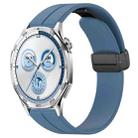 For Huawei Watch GT5 46mm Folding Magnetic Buckle Silicone Watch Band(Dark Blue) - 1