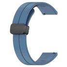 For Huawei Watch GT5 46mm Folding Magnetic Buckle Silicone Watch Band(Dark Blue) - 3